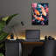 Art mural en verre Koi Carp and Peach Flowers par Momart-2013242479