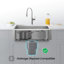 Évier de cuisine à la main de style campagnard avec crépine L 30 po x l 22 po