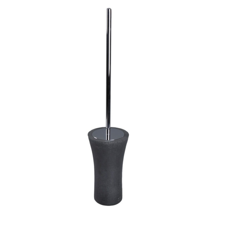 Caernarfon 19,11 po H Brosse de toilette et support autoportant, Noir