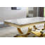 Table basse Coutee L 47 po avec base à double piédestal et plateau en marbre-731732508-731732511