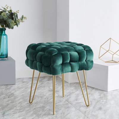 Fleming Velvet Ottoman
