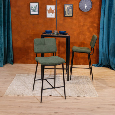 Gagrani Upholstered Counter Stool with Metal Frame