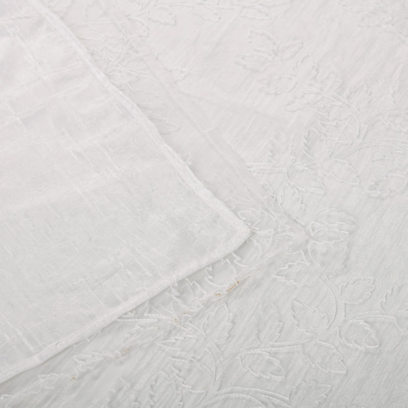 Planchard Sheer Curtain Pair, White, 42" W x 108" L