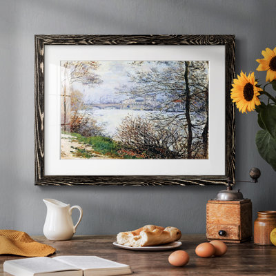 Les rives de la seine, île de la Grande - Art mural mural mat et encadré sous verre acrylique