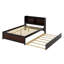 Cadres de lit double en bois Bonney avec lit gigogne et tiroirs de rangement-2119693219