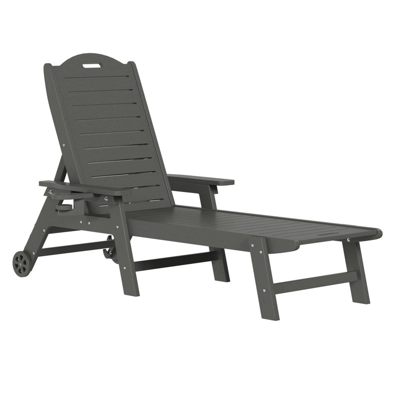 Chaise longue inclinable Brighton, Gris foncé