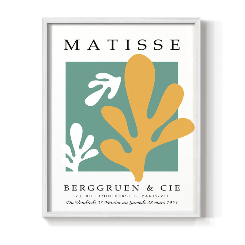Matisse CDL XXIV, reproduction encadrée - bois massif, Blanc, H 10 po x l 8 po