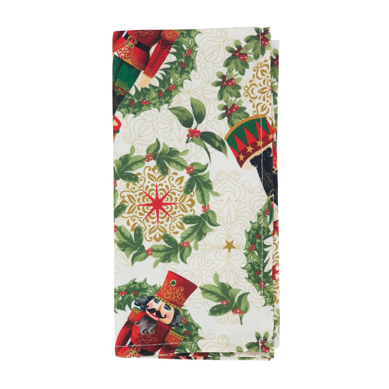 Nutcracker Design Red and Green Holiday Napkins Set of 4
