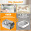 Stainless Steel Cat Litter Box with Lid,Extra Large Litter Box for Cats,Metal Litter Pan High Sided,Anti-Urine Leakage, Easy Cleaning, Include Scoop-1137893611