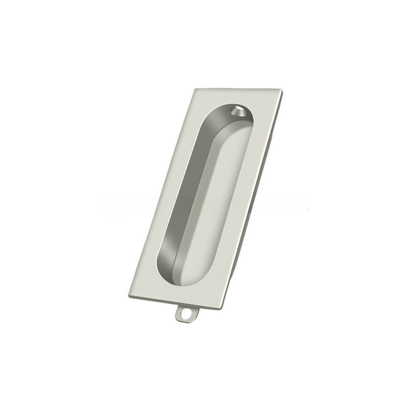 Poignée rectangulaire en nickel poli 3-1 / 8 po x 1-3 / 8 po x 1/2 po Deltana, Nickel poli