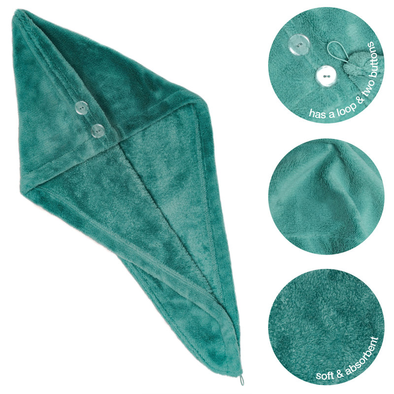 Favazza Hair Towels, Green