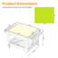 Table lumineuse Montessori avec DEL, plateau de construction LEGO, rangement, table d'activités sensorielles en bois à 2 hauteurs, table de jeu d'échecs-133077256