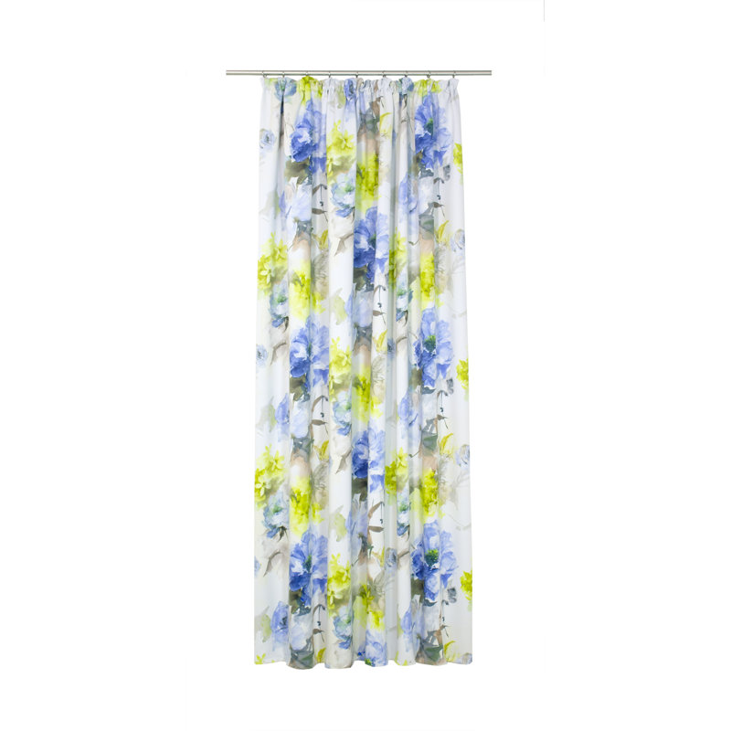 Bartling Room Darkening Curtain Single Panel, Blue, 145cm Width x 255cm Drop