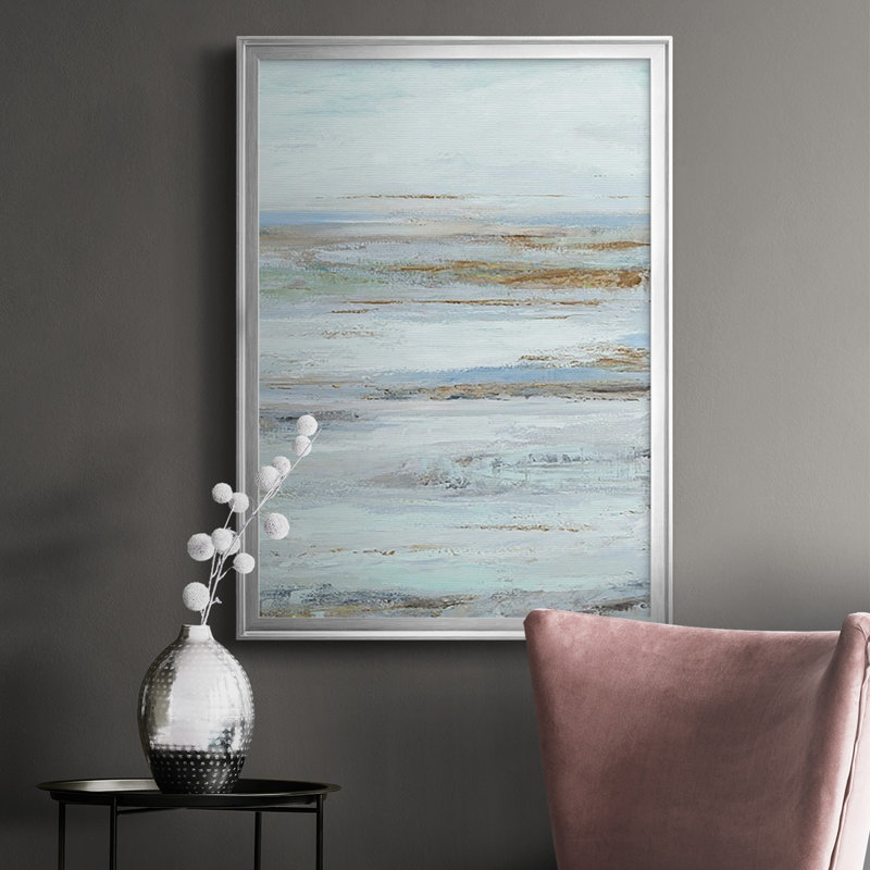 Reproduction encadrée de qualité supérieure de Mute Misty Marsh II - prête à être suspendue, H 30,5 po x l 22,5 po x P 1 po