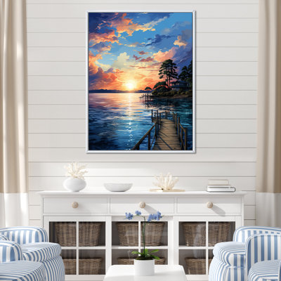 Algonquin Pier and Dock Tranquil III, reproduction d'art sur toile