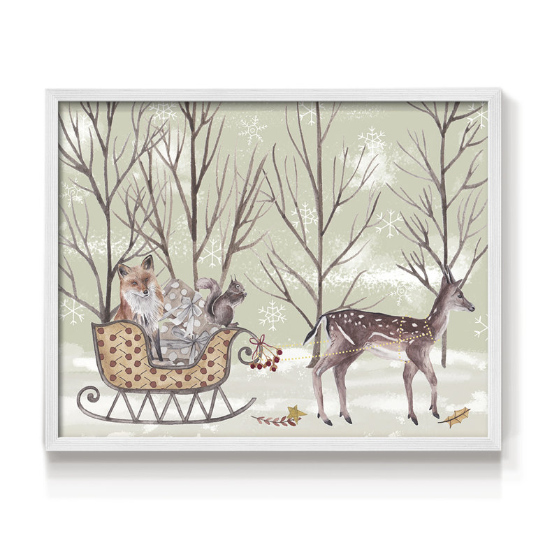 Christmas Time I -Framed Print - Restickable, 11" H x 14" W, White