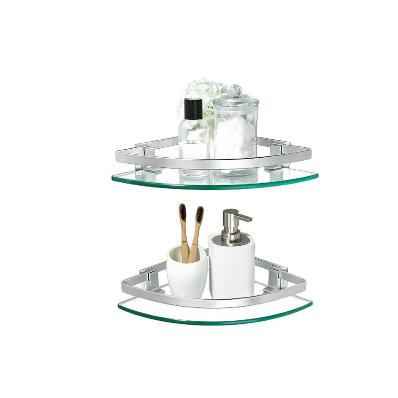 Aluminum Drill / Screw Bathroom Shelves