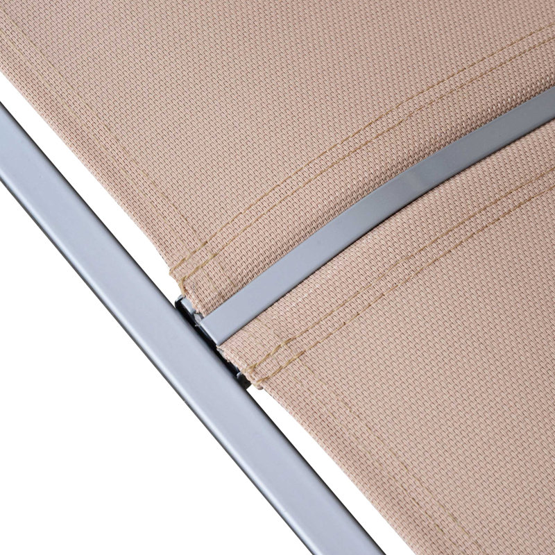 Balancelle réglable au bord de la piscine pour le confort et la détente en plein air - Beige 3 robuste avec housse, espace jardin
