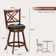 Set Of 2 Bar Stools Counter Height Chair Pub 360 Swiveling Upholstered Seat