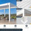 Pergola à persiennes 20 x 10 pi avec écrans rétractables, pavillon de jardin extérieur en aluminium avec toit imperméable réglable pour patio, terrasse et spa, blanc-87140727-131508061-131675113