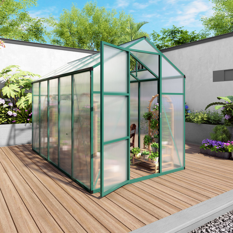Newly Marketed Gain Height Windproof Aluminum Greenhouse Polycarbonate Greenhouse  Heavy Duty Walk-In Greenhouses For Outdoor Backyard In All Season