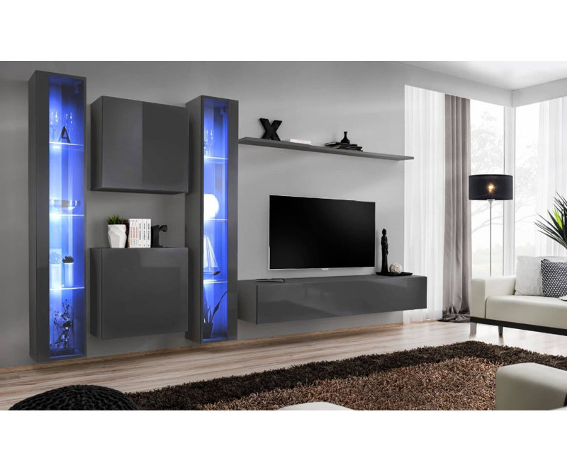 Unfinished Entertainment Centre for TVs up to 75", Graphite