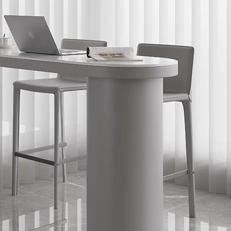 Table de bar haut de gamme, Gris, H 39,3 po x L 70,8 po x l 15,7 po