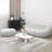 Kayi 79.53" Upholstered Boneless Loveseat Pumpkin-shaped Sofa With Ottoman, No Assembly Required-112472607