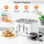 Geepas 1.5L Electric Kettle, 4 Slice Toaster & 20L Microwave Set-91534277