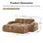 Canapé modulaire en U capitonné et désossé 4 pièces avec 2 repose-pieds Klyrith, sans assemblage requis-115313104