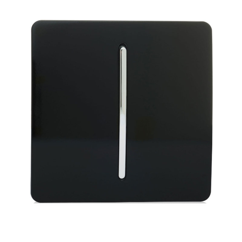 Trendi Switch 10A Triple Pole Bathroom Fan Isolator Switch, Piano Black