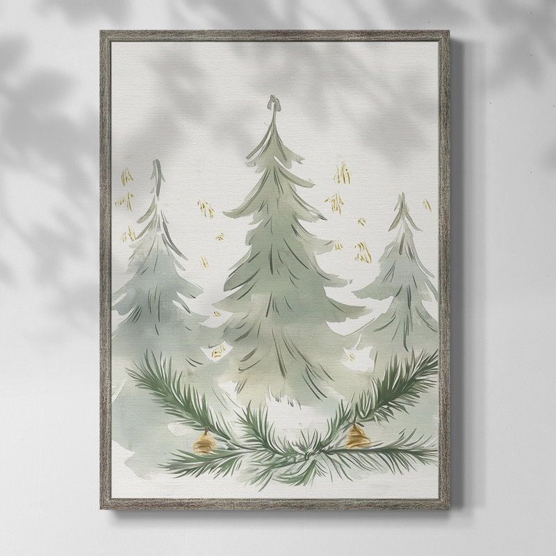 «Christmas Holiday Art» CDXXVII, reproduction d'art encadrée - bois massif, H 30 po x l 24 po