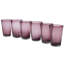 Verre mauve recyclé soufflé à la main mauve