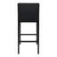 Chaise de bar moderne en polyuréthane noir avec pieds en métal, siège confortable, idéal pour le café, chaise à 2 pieds, restaurant et bar à éponge épaisse