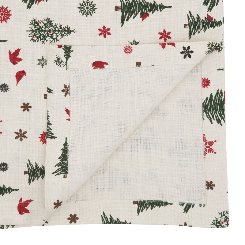 Marmora Floral 100% Cotton Christmas Table Runner