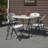 COSCO XL 5-Piece Folding Indoor/Outdoor Dining Set w/ 36" Fold-in-Half Card Table w/ Handle