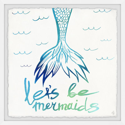 Coursey Let's Be Mermaid 1 Piece Single Picture Frame Painting