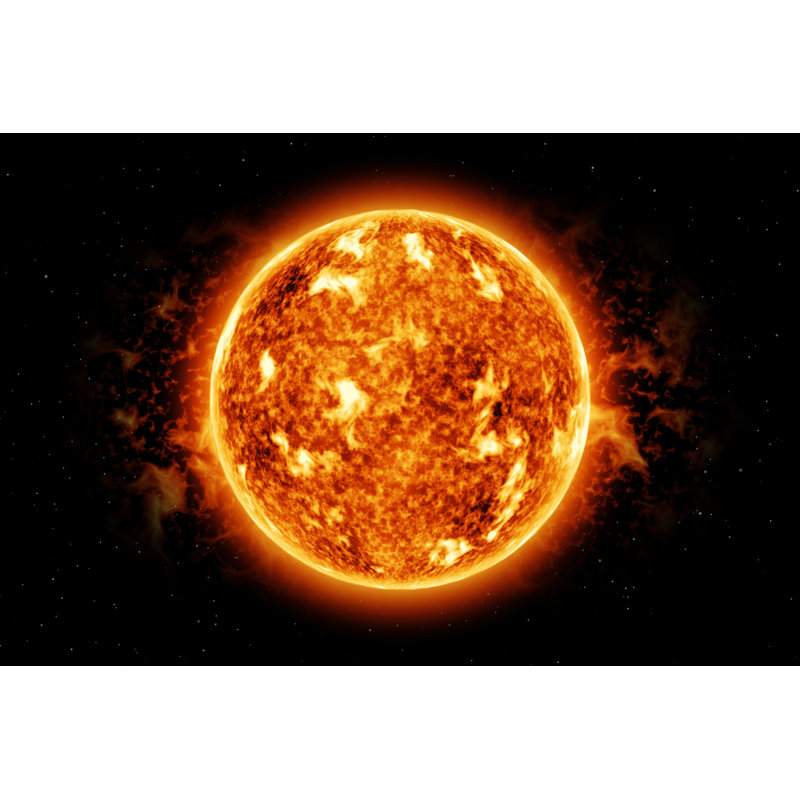 The sun, 20cm H x 30cm W x 3.8cm D
