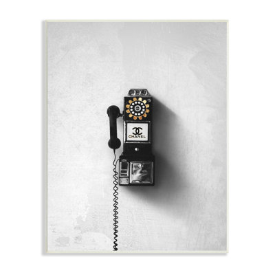 " Vintage Fashion Dial Phone Glam Pop Black White " by Ziwei Li