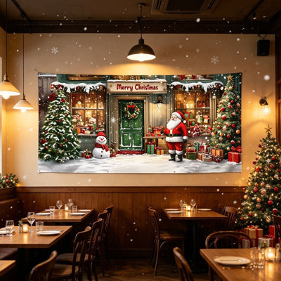 Christmas Garage Door Large Festive Holiday Background Flag Xmas Decorative for Garage Door Outdoor Indoor Home Party Holida Christmas Decor Gifts