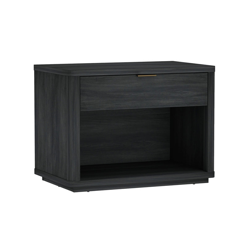 Evelyn 32" Nightstand In Charcoal Gray (1-Drawer), Charcoal Gray