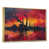 Toile avec cadre flottant or