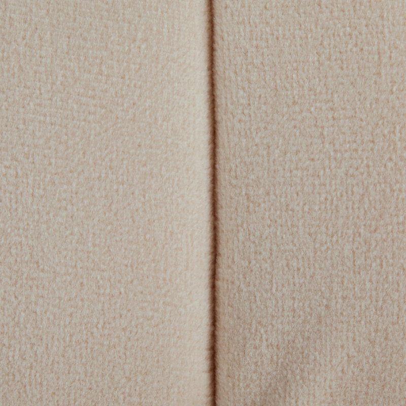 Repose-pieds rond 24 po en velours crème, Cream