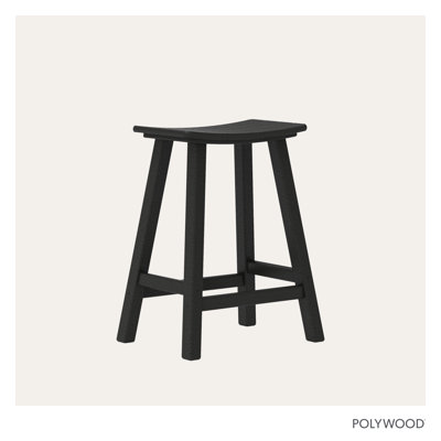 POLYWOOD Traditional Garden Patio Bar Stool