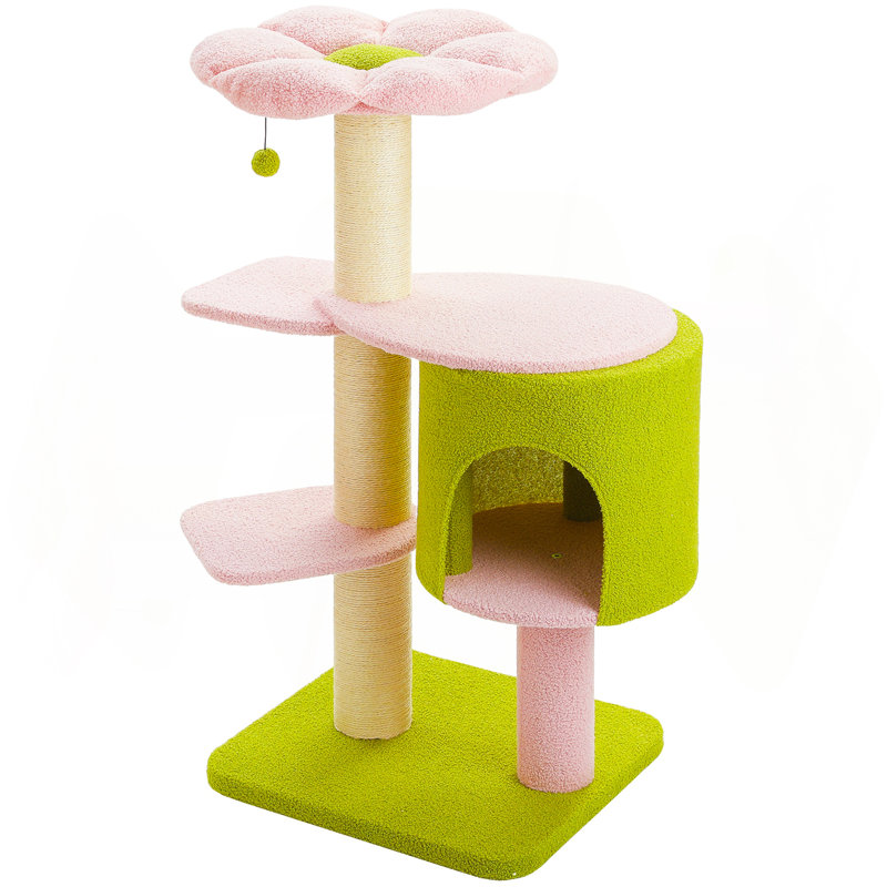 Arbre à chat de 48 pouces pour grands chats d'intérieur, poteau à griffer épais, grande tour à griffer pour chat