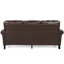 3 canapé modulaire en similicuir, style contemporain, détails cloutés, bouleau avec console, conception moderne, garniture,