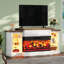 Meuble télé avec tablettes réglables et lumière DEL Alvilda-312922267-313686702