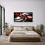 Abstrait rouge et noir, tourbillon dynamique, photos de salon audacieuses, impression sur toile encadrée-126054387-126054384