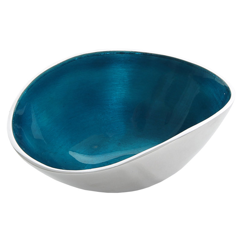17 Stories Granton Aluminum Serving Bowl, Aqua, 11cm H X 15cm W X 7cm D