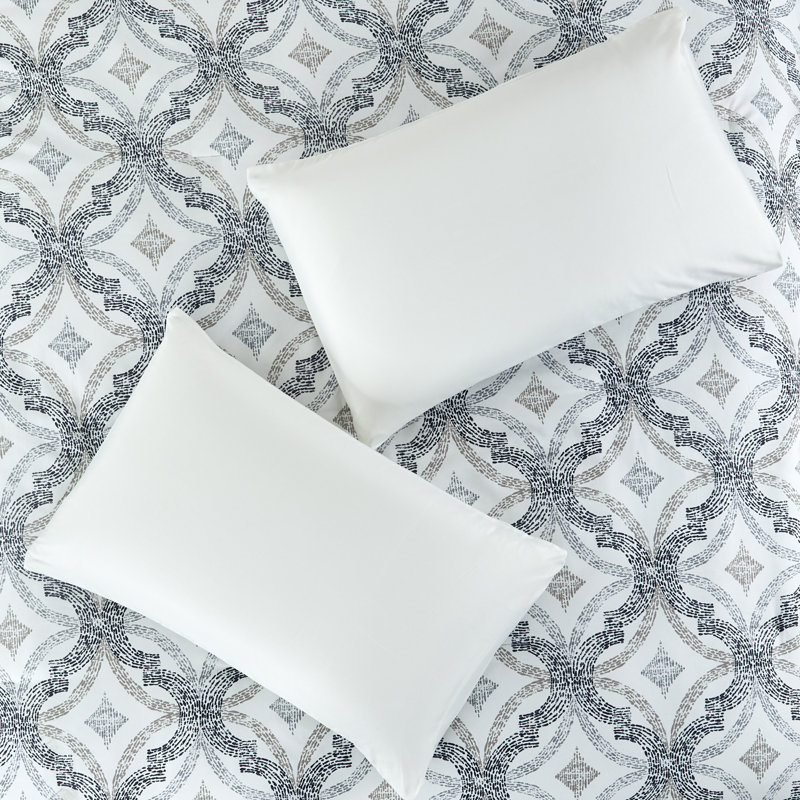  White/Gray, King Comforter + 7 Additional Pieces